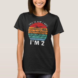 2nd Birthday Monster Truck 2 Years Old Vintage R T-Shirt