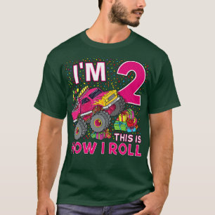 2nd Birthday Monster Truck Party Gift 2 Year Old G T-Shirt