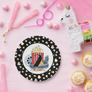 2ND Birthday movie theatre party Paper Plate