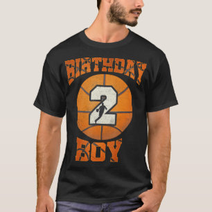 2Nd Birthday Outfit Boy Basketball Second 2 Year O T-Shirt