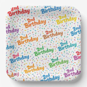 2nd Birthday Paper Plates, Second Birthday Party Plate
