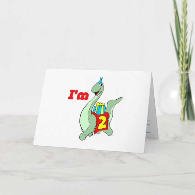 2nd Birthday Party Invitation - Dinosaur (Front)