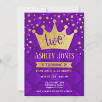 2nd Birthday Party - Royal Purple Gold