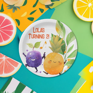 2nd Birthday Party Two-tti Fruity  Paper Plate