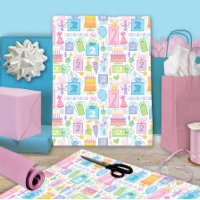 2nd Birthday Pastel Pink Cake Presents Balloons