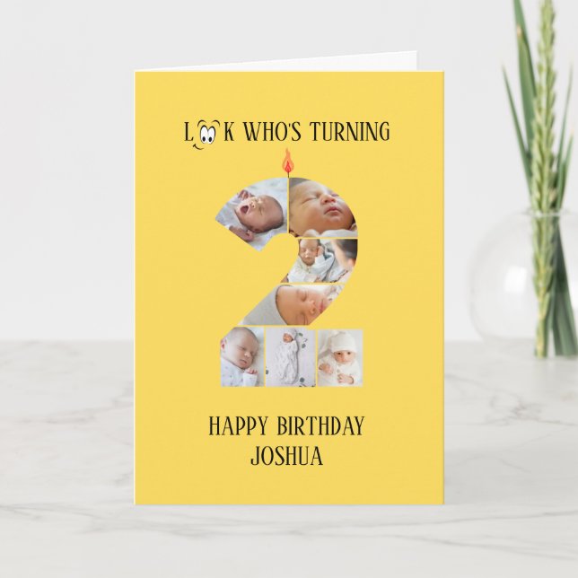 2nd Birthday Photo Card (Front)