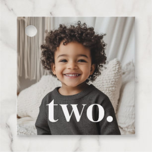 2nd Birthday Photo - two Favour Tags