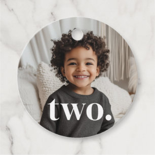 2nd Birthday Photo - two Favour Tags
