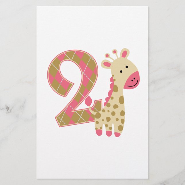2nd Birthday Pink Giraffe (Front)