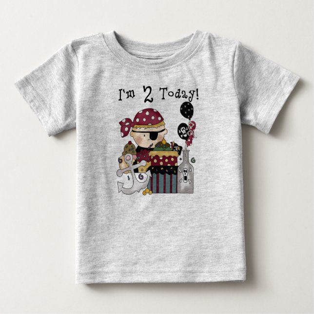2nd  Birthday Pirate Tshirts and Gifts (Front)