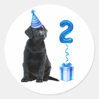2nd Birthday Puppy Theme- Cute Dog Blue Boy Pawty