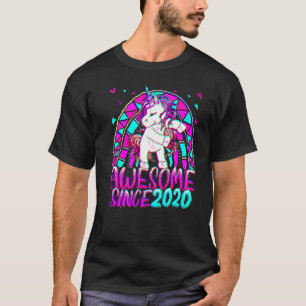2nd Birthday Rainbow 2 Year Old Flossing Unicorn G T-Shirt