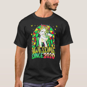2nd Birthday Rainbow 2 Year Old Flossing Unicorn G T-Shirt