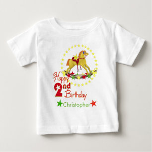 2nd Birthday Rocking Horse Baby T-Shirt