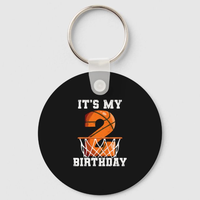 2nd Birthday Sketll  Key Ring (Front)