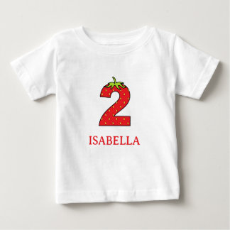 2nd Birthday strawberry theme Party  Baby T-Shirt