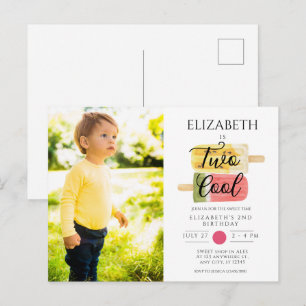 2nd Birthday Summer popsicle party Postcard
