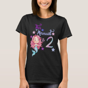 2nd Birthday This Mermaid Is 2 Girl 2 Years Old T-Shirt