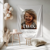 2nd Birthday Two Arched Photo Girl Welcome Sign