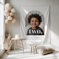 2nd Birthday Two Arched Photo Welcome Sign