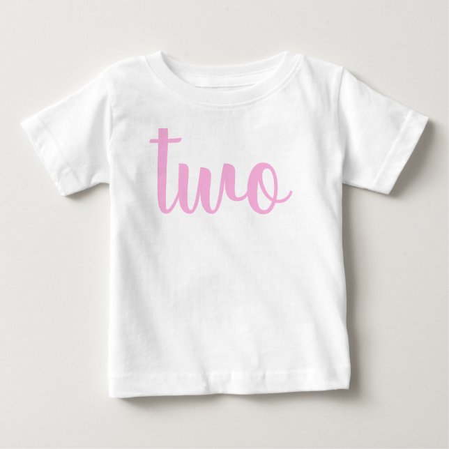 2nd Birthday two toddler pink Baby T-Shirt (Front)