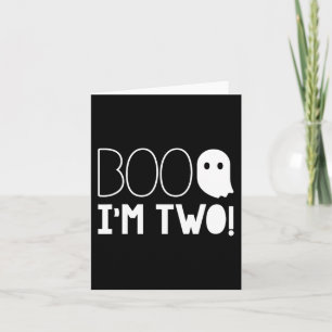 2nd Birthday Two Year Old Boo I'm Two! Halloween G Card