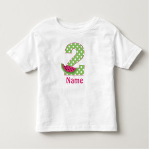 2nd Birthday Watermelon Pink Personalised T-shirt