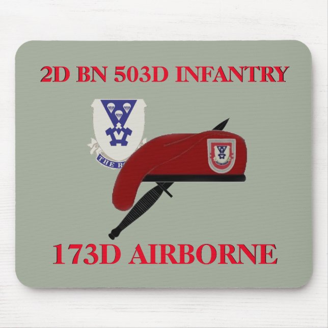 2ND BN 503D INFANTRY 173RD AIRBORNE MOUSEPAD (Front)