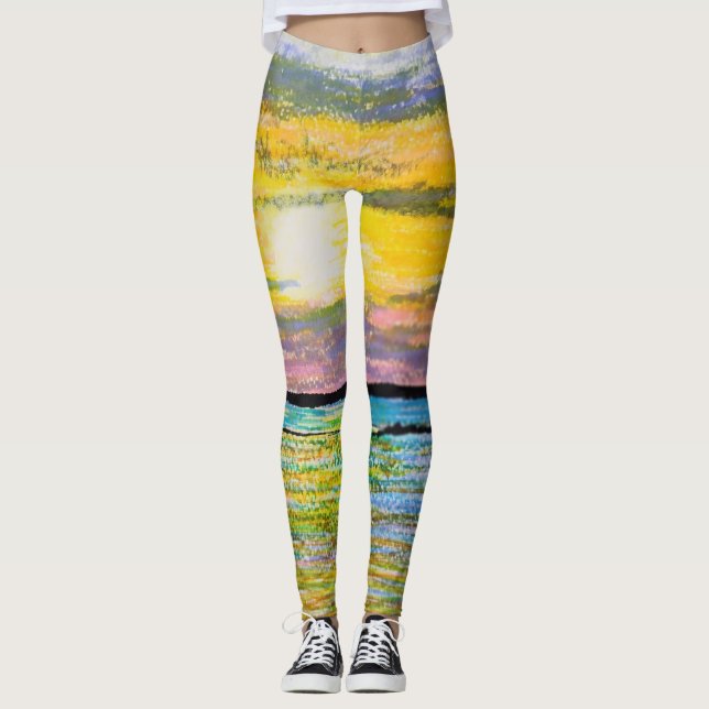 2nd edition Beachy Sunset Leggings (Front)