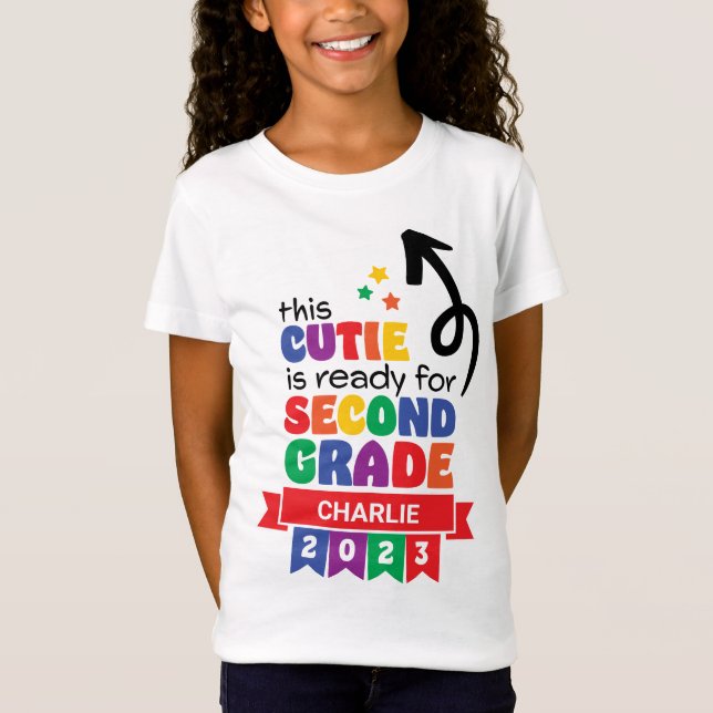 2nd Grade 2023 First Day of School Back to School T-Shirt (Front)