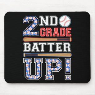 2nd Grade Batter Up Baseball-second Grade Back To  Mouse Pad