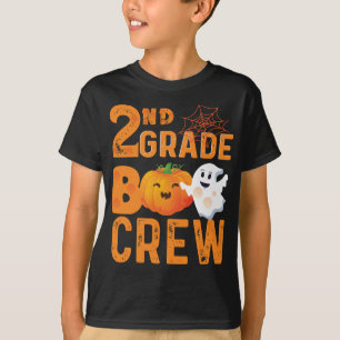 2nd Grade Boo Crew Halloween Cute Pumpkin T-Shirt
