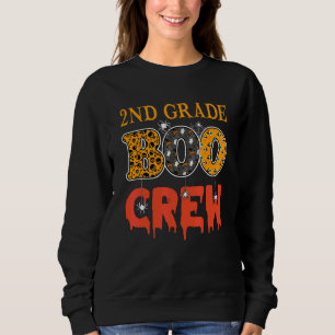 2nd Grade Boo Crew Spooky Halloween Second Grade T Sweatshirt