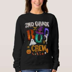 2nd Grade Boo Crew Teacher Student  Halloween Cost Sweatshirt