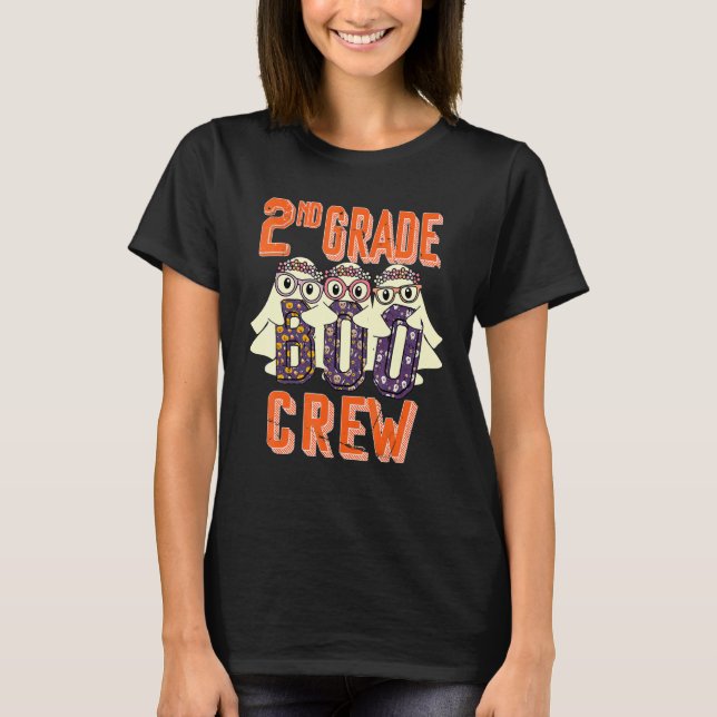 2nd Grade Boo Crew Teacher Student  Halloween Cost T-Shirt (Front)