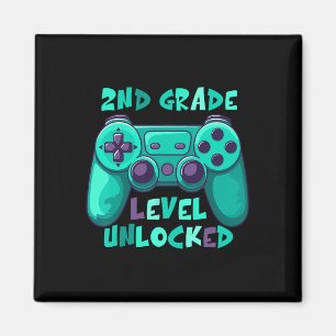 2nd Grade Boys Gamer Level Ck To School First Day  Magnet