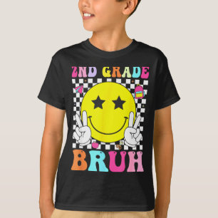 2nd grade bruh retro smile face back to school T-Shirt