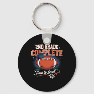 2nd Grade Complete Time To Level Up Football Last Key Ring