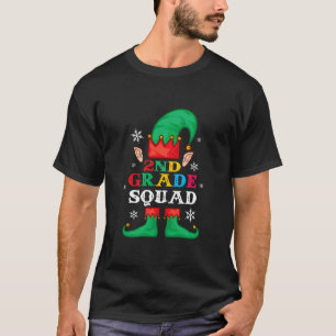 2nd Grade Elf Squad Christmas 2021 Teacher Student T-Shirt