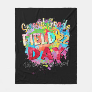 2nd Grade Field Day 2022 Let The Games Begin Kids  Fleece Blanket