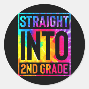 2nd Grade  First Day of School Back To Boys Girls  Classic Round Sticker