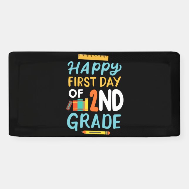 2nd Grade First Day of School Banner (Horizontal)