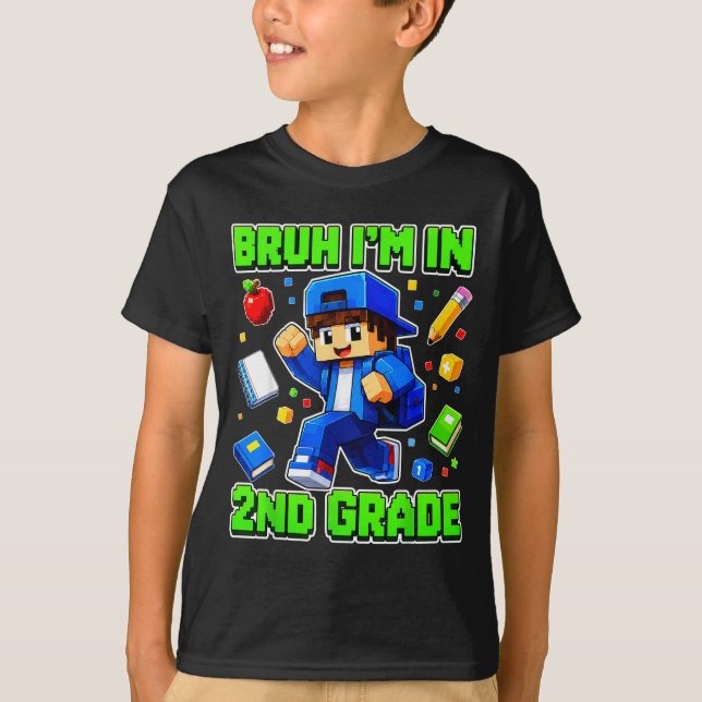 2nd grade for boys back to school first day second T-Shirt (Front)