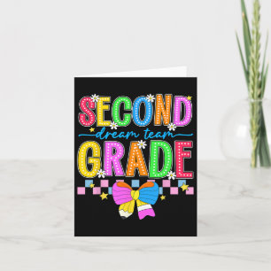 2nd Grade For Girls Boy Teacher Second Grade Back Card