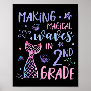 2nd Grade For Girls Cute Mermaid Back To School Se Poster