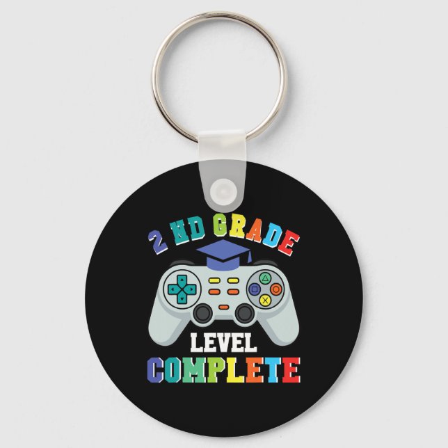2nd Grade Gamer Boys – Level Complete Ck To School Key Ring (Front)