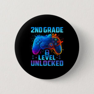 2nd Grade Gamer Level Up Ck To First Day School Gr 6 Cm Round Badge