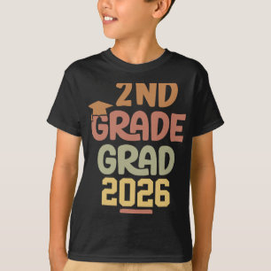 2nd Grade Grad Cl Of 2026 Graduation Bold Cosy Col T-Shirt