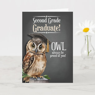 2nd Grade Graduate OWL Always Be Proud of You Card