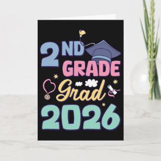 2nd Grade Graduation 2026 Proud Grad Second Grade  Card